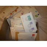A box containing a selection of GB TPO covers and cards,