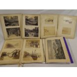 A part album containing a selection of Victorian photographs - scenic views,
