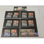 Seven stock cards of GB E11R Castle high value sets including watermarks