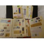 Three albums containing a collection of post marks,