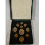 A 1951 ten-piece Festival of Britain mint coin set in original box