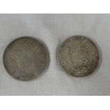 A Peru 1889 silver one sol and a United States of America Philippines silver 1903 one peso (2)