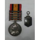 A Queen's South Africa medal with four bars (Cape Colony/Orange Free State/Transvaal/South Africa