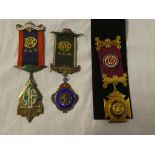Three silver gilt and enamelled RAOB medals awarded to D Poole for 1938 and 1950