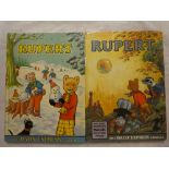 Two Rupert Annuals 1974 and 1968 last edition with magic paintings