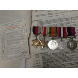A group of five medals awarded to Squadron Leader TH Lucas RAF:- 1939/45 star, Africa star,