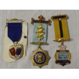 Three various RAOB enamelled medals including silver Roll of Honour medal, West Cornwall 1973,