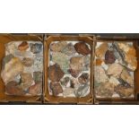 Three boxes of various Cornish minerals,