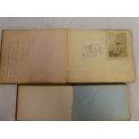 Two First War autograph books from a nurse in Devonport containing photographs, pictures,