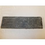 A Cornish tin 28lb ingot marked "LC Daubuz Truro" with lamb and flag impression for Carvedras