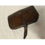 A Victorian brown leather 1888 pattern Volunteer ammunition pouch with individual bullet sections