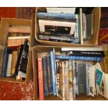 Three various boxes of books including The Mediterranean Cradle of European Culture;