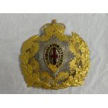 An E11R Officers silver-gilt helmet plate of the Life Guards with enamelled centre