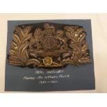 An embroidered wire and gilt facade from an Officers full dress pouch of the Royal Artillery