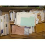A large collection of various postal covers, envelopes, stamps on paper,