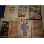 Various albums of GB and World stamps together with empty stamp albums,