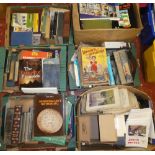 Six boxes of various books including The Worlds Last Mysteries, The Complete Pyramid,