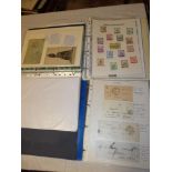 Three folder albums containing a collection of French Postal History and thematic stamps