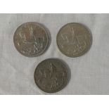 Three George V 1935 silver crowns