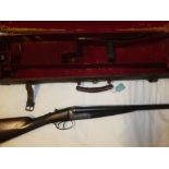 A 12 bore double barrelled box lock ejector shotgun by Westley Richards & Co No.