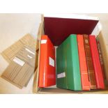 Ten small stock books containing a selection of mixed World stamps together with Club booklets,