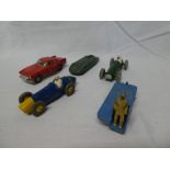 Dinky toys - two various racing cars, MG record car,