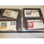 A folder album containing a collection of over 120 Commonwealth first day covers including West