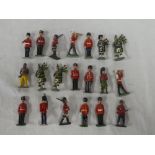 A small selection of various painted lead and metal soldiers