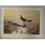 A coloured aircraft print "Victory Salute" by Robert Taylor,