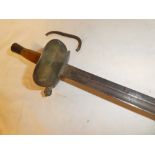 A George III Officers sword with 31" inch single edged blade,