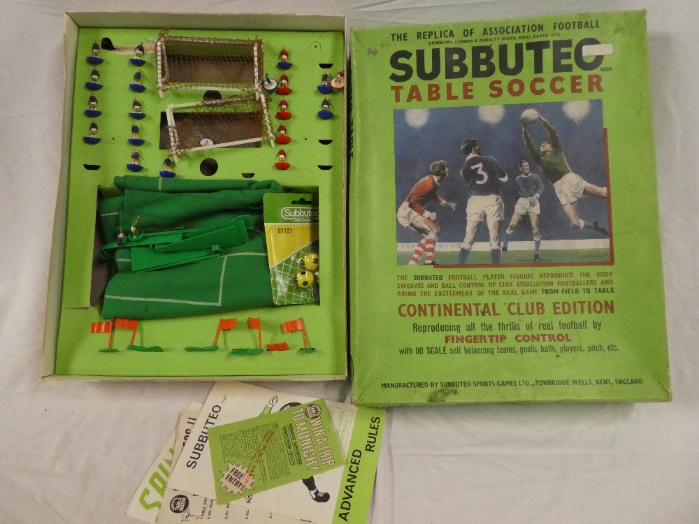 A Subbuteo table soccer game - Continental club edition