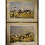 A pair of coloured limited edition aircraft prints by Alec MacDonald "At Readiness/Last Man In" No.