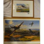 Two colour limited edition aircraft prints by Nicholas Trudgian "Holding the Line" No.