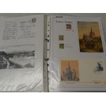 A folder album containing a collection of Norway stamps,