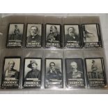 A collection of over 100 various 1900 Ogden's Tab cigarette cards including famous figures, animals,