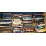 Four boxes of various sailing and nautical related volumes including A History of Seamanship;