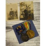 A pair of First War medals awarded to Surg. Prob. F.H.Molliere R.N.V.R.