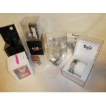 Two boxed wristwatches by Dolce & Gabbana and two various Ice watches (4)