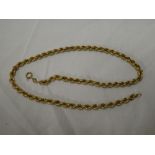 A 9ct gold rope twist necklace