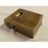 An unusual heavy bronze table box with hinged cover marked "Stubbing",