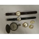 A ladies 18ct gold wristwatch, gents plated wristwatch by Bernex,