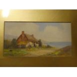 L** Goodwin - watercolour "Near The Lizard" signed, labelled to verso,
