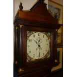 A 19th Century longcase clock with 12" square dial and 30-hour movement in mahogany traditional