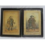 A pair of 19th Century satirical coloured engravings depicting George IV and Lord Bexley, 1829,