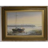 Wyn Appleford - oil on canvas "Exe Estuary - Orcombe Point ", signed, inscribed to verso,
