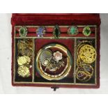 A jewellery box containing a quantity of various costume jewellery