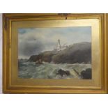 K**M**Eplett - oil on board "Trevose Head", signed, inscribed and dated 1912,