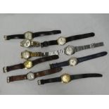Nine various gent's wristwatches including Tosal Automatic, Benson Automatic, Tressa,