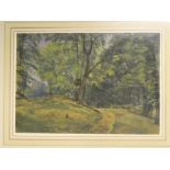 H**E**Stacey - watercolour "In Leigh Woods Bristol" inscribed to verso dated 1851,