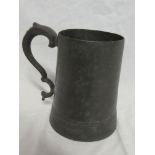 A 19th Century Warwickshire Rifle Volunteers pewter pint presentation tankard engraved with
